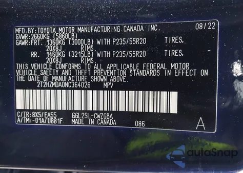 2022 Lexus Rx 350 from USA, damaged, VIN 2T2HZMDA0NC364026